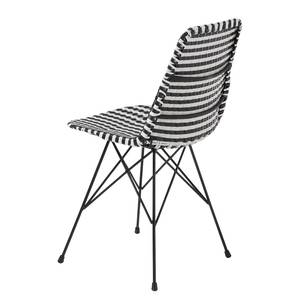 Chaises Belezas (lot de 2) Matériau synthétique / Acier - Noir / Blanc