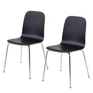 Eetkamerstoelen Borelas (2-delige set) Zwart