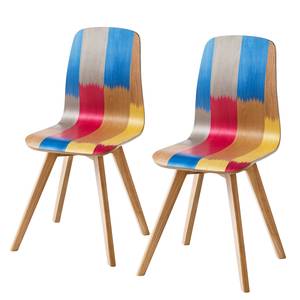 Chaises Boyndie (lot de 2) Partiellement en frêne massif - Multicolore