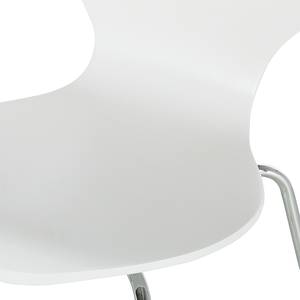 Chaises Bristol I (lot de 2) Imitation hêtre - Blanc