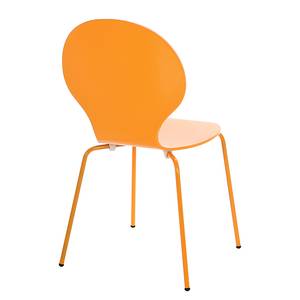 Chaises Bristol II (lot de 2) Blanc / Noir - Orange