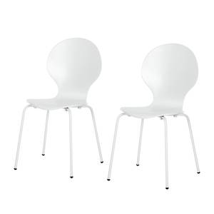 Chaises Bristol II (lot de 2) Noir - Blanc