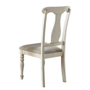 Chaises Carrey II (lot de 2) Blanc - Bois massif - Textile - Bois/Imitation - 51 x 101 x 61 cm