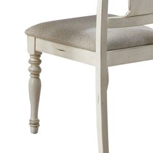 Chaises Carrey II (lot de 2) Blanc - Bois massif - Textile - Bois/Imitation - 51 x 101 x 61 cm