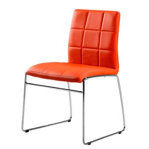 Chaises Cube (lot de 4) Cuir synthétique orange