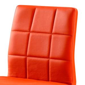Chaises Cube (lot de 4) Cuir synthétique orange