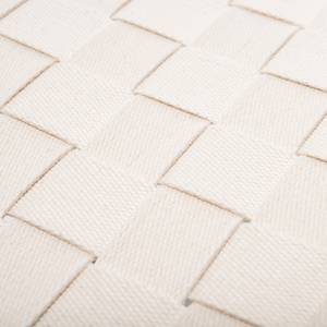 Chaises Fleek Coton / Chêne massif - Blanc - Blanc - Lot de 2 - Sans accoudoirs