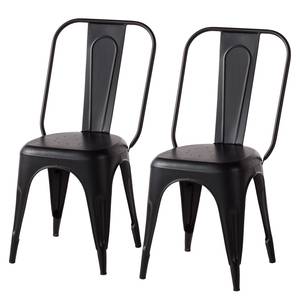 Chaises Feruminia (lot de 2) Métal - Noir