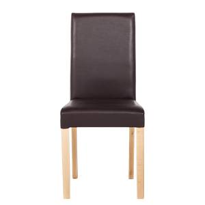 Chaises Flen (lot de 2) Marron / Hêtre - Anthracite - Hêtre foncé