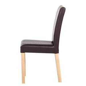 Chaises Flen (lot de 2) Marron / Hêtre - Anthracite - Hêtre foncé