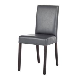 Chaises Flen (lot de 2) Marron / Hêtre - Anthracite - Hêtre foncé