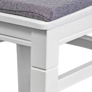 Chaises Flinn I (lot de 2) Chêne noueux massif / Tissu Blanc Gris