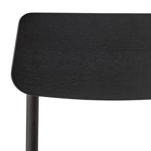 Chaises Oreana (lot de 2) Cuir véritable - Chêne noir / Noir