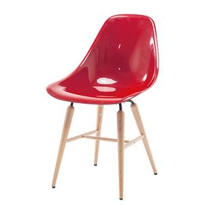 Eetkamerstoelen Napoleon Clear kunststof - Rood