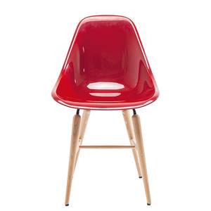 Eetkamerstoelen Napoleon Clear kunststof - Rood