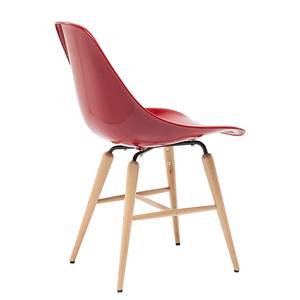 Eetkamerstoelen Napoleon Clear kunststof - Rood