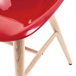 Esszimmerstuhl Forum Wood (4er-Set) Buche massiv / Kunststoff - Rot