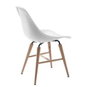 Chaises Forum Wood (lot de 4) Hêtre massif / Matière synthétique - Blanc - Blanc