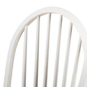 Chaise Hermia Hévéa partiellement massif - Miel / Blanc - 1 chaise - Lot de 2 - Miel / Blanc