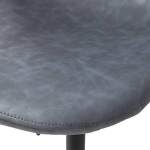 Chaise capitonnée Iskmo IV Imitation cuir - Gris vintage - Lot de 2