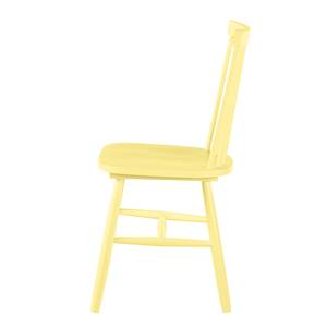 Chaises Jalenas (lot de 2) Hévéa massif - Noir - Jaune