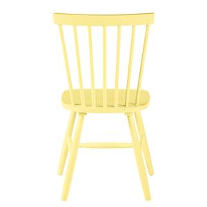 Chaises Jalenas (lot de 2) Hévéa massif - Noir - Jaune