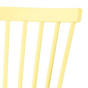 Chaises Jalenas (lot de 2) Hévéa massif - Noir - Jaune