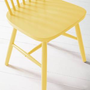 Chaises Jalenas (lot de 2) Hévéa massif - Noir - Jaune