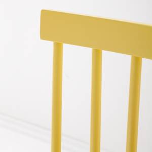 Chaises Jalenas (lot de 2) Hévéa massif - Noir - Jaune