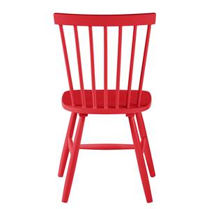 Chaises Jalenas (lot de 2) Hévéa massif - Noir - Rouge