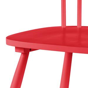 Eetkamerstoelen Jalenas (2-delige set) massief rubberboomhout - Rood