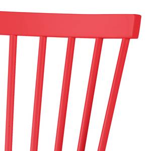 Chaises Jalenas (lot de 2) Hévéa massif - Noir - Rouge