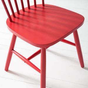 Eetkamerstoelen Jalenas (2-delige set) massief rubberboomhout - Rood