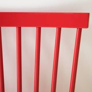 Eetkamerstoelen Jalenas (2-delige set) massief rubberboomhout - Rood