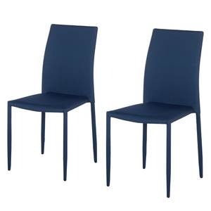 Chaises Jamelda (lot de 2) Noir / Marron - Noir / Bleu