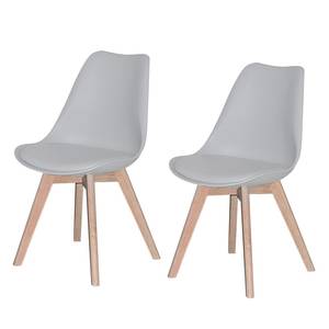 Chaises Jarred (lot de 2) Matière synthétique / Imitation cuir - Blanc