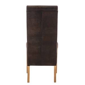 Chaises Jörn (lot de 2) Cuir synthétique marron vieilli / Hêtre