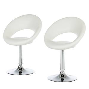 Chaises Keene (lot de 2) Pivotante - Blanc