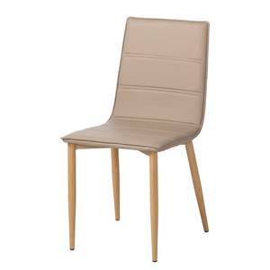 Gestoffeerde stoelen Lykkla kunstleer - Cappuccinokleurig