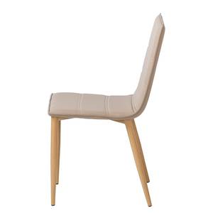 Chaises rembourrées Lesja (lot de 2) Imitation cuir - Cappuccino