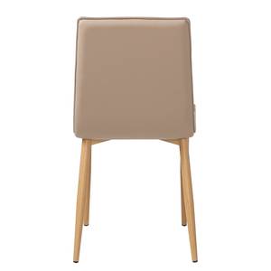 Chaises rembourrées Lesja (lot de 2) Imitation cuir - Cappuccino