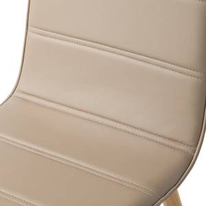 Chaises rembourrées Lesja (lot de 2) Imitation cuir - Cappuccino