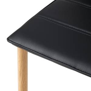 Gestoffeerde stoelen Lykkla kunstleer - Zwart