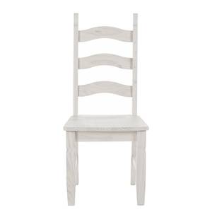 Chaises Lucia (lot de 2) Pin massif - Blanc