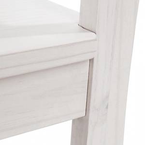 Sedia da tavola pranzo Lucia Legno massello di pino bianco sala (set 2) Bianco