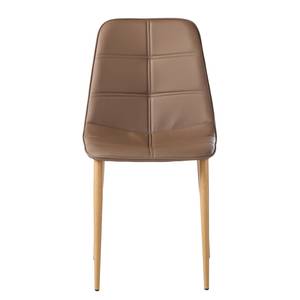 Chaises rembourrées Lykkla (lot de 2) Imitation cuir - Cappuccino