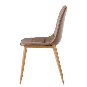 Gestoffeerde stoelen Iskmo IV kunstleer - Cappuccinokleurig