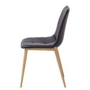 Chaises rembourrées Lykkla (lot de 2) Imitation cuir - Noir