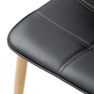 Chaises rembourrées Lykkla (lot de 2) Imitation cuir - Noir