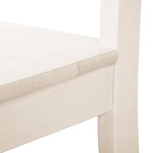 Chaises Lyngby (lot de 2) Pin massif - Blanc délavé